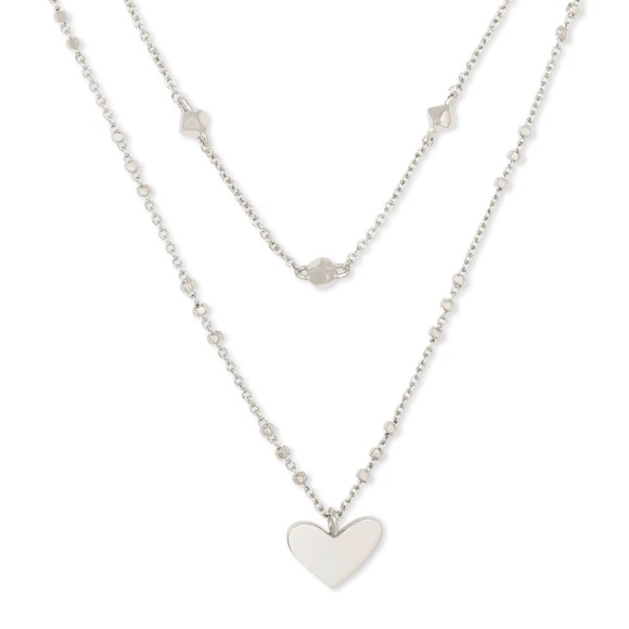 Kendra Scott Jewelry - Kendra Scott Ari Heart Multi Strand Necklace Silver